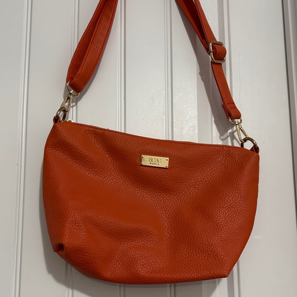 BCBG Women's Orange Shoulder Bag small
